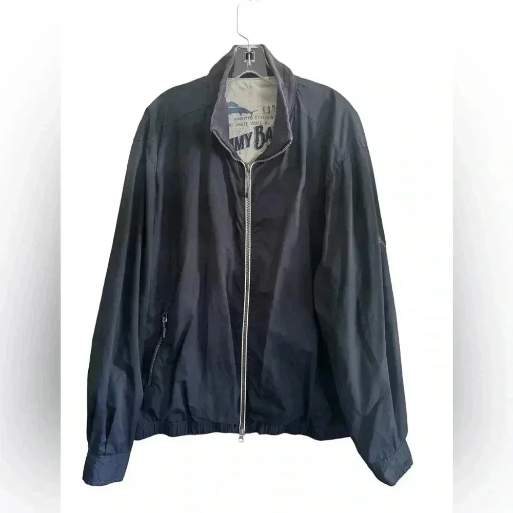 Vintage Tommy Bahama men Cannes Cruiser Full Zip Jacket Navy Size XL